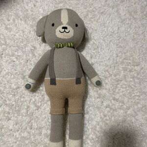 Gray and Tan Stuffed Animal Plush Dog with Floppy Ears